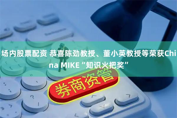 场内股票配资 恭喜陈劲教授、董小英教授等荣获China MIKE“知识火把奖”